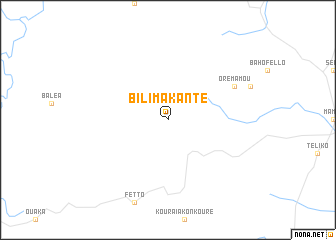 map of Bilima Kanté