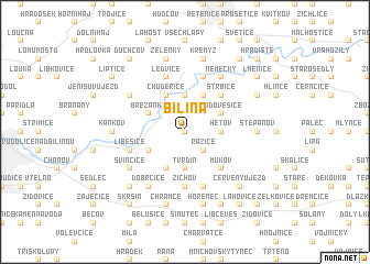 map of Bílina