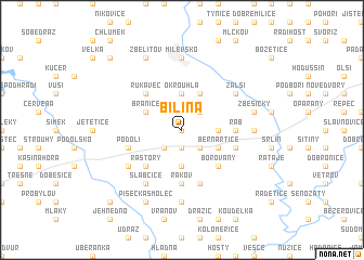 map of Bílina