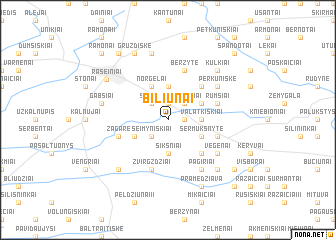 map of Biliūnai