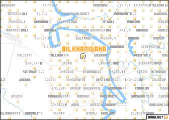 map of Bīl Khānidaha