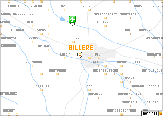 map of Billère