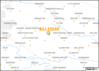 map of Billesdon