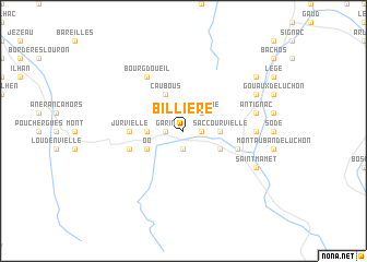 map of Billière