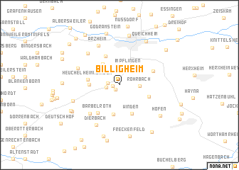 map of Billigheim