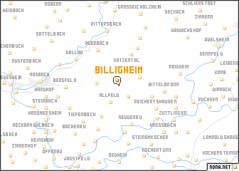 map of Billigheim