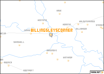 map of Billingsleys Corner