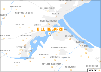 map of Billings Park