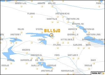 map of Billsjö