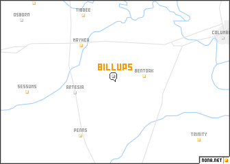 map of Billups