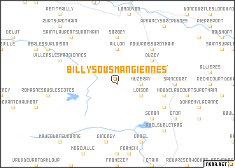 map of Billy-sous-Mangiennes