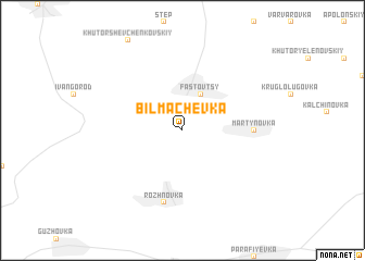 map of Bilʼmachevka