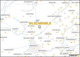 map of Bilochānwāla