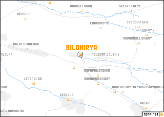 map of Bilohirʼya