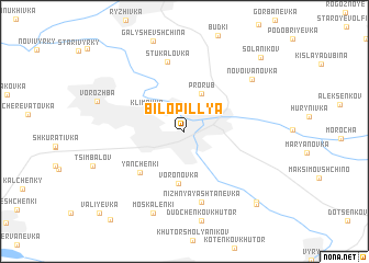 map of Bilopillya