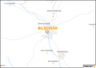 map of Bilovodsʼk