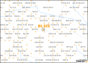 map of Bílsko