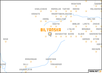 map of Bilyanska