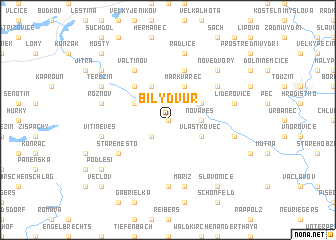 map of Bílý Dvŭr