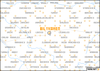map of Bílý Kámen