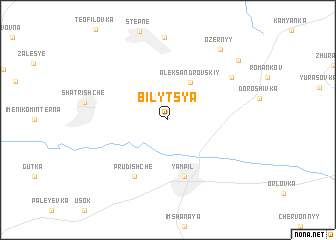 map of Bilytsya