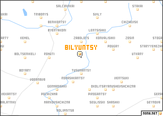 map of Bilyuntsy