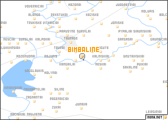 map of Bimbalinė