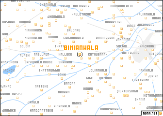 map of Bimiānwāla