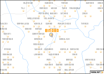 map of Binaba