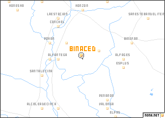 map of Binaced