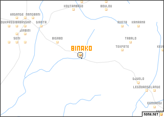 map of Binako