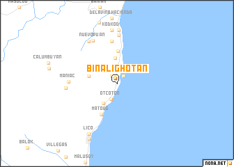 map of Binalighotan