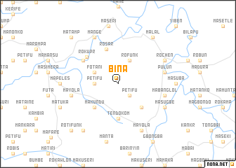 map of Bina
