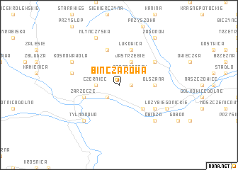 map of Binczarowa
