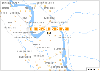 map of Bindār al Kirmānīyah