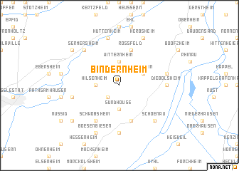 map of Bindernheim