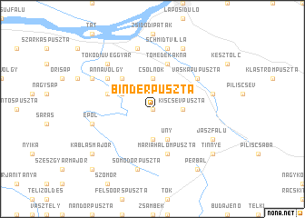 map of Binderpuszta