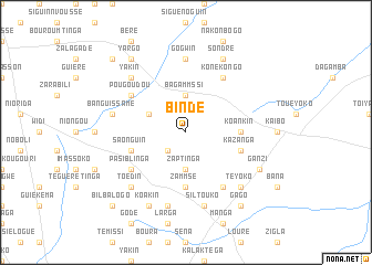 map of Bindé