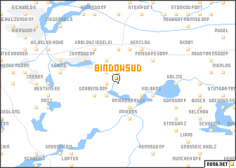 map of Bindow Süd