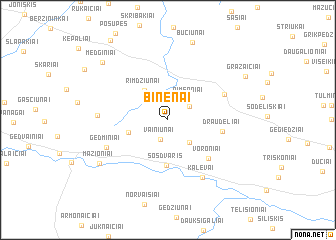 map of Binėnai