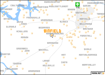 map of Binfield