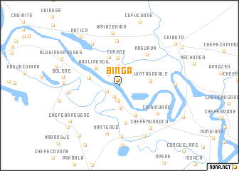 map of Binga