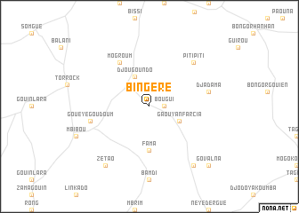 map of Bingére