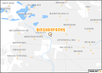 map of Bingham Farms