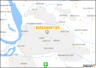 map of Binghampton
