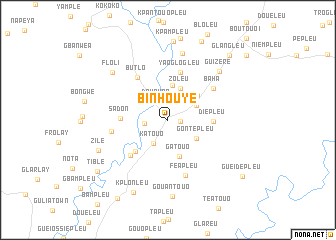 map of Binhouyé