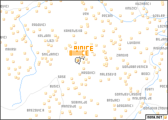 map of Biniće