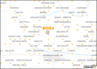 map of Biniew