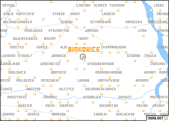 map of Binkowice