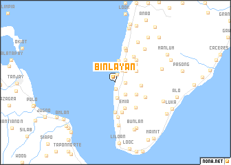 map of Binlayan